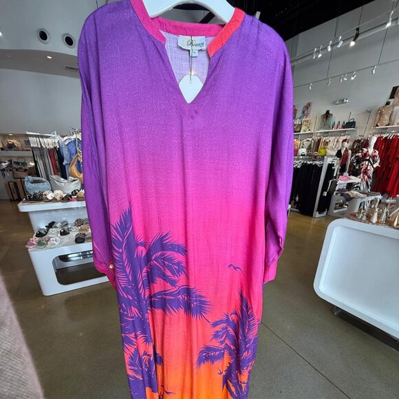 Purple fade to Pink Beach Sunset Dress - Picture 1 of 3